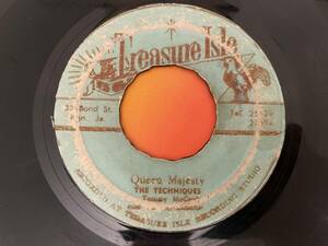 THE TECHNIQES / QUEEN MAJESTY & MY GIRL TREASURE ISLE ROCKSTEADY BIG HIT 45 試聴