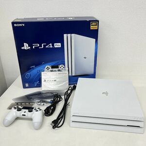 SONY PlayStation4 PS4 Pro 1TB Glacier White グレイシャーホワイト 4K HDR ゲーム機 本体 テレビゲーム 元箱付き