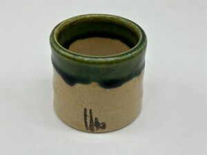 【21988】茶道具 蓋置 ふた置　織部 中古品 梱包60サイズ