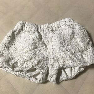 花柄 レース ショートパンツ キッズ ベビー 女の子90cm