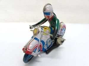 昭和レトロ ブリキ 中国製 MS-702 バイク おもちゃ 動作品 全長：約18㎝