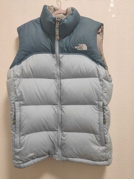 THE NORTH FACE ノースフェイス ダウンベスト レディース Mサイズ 水色 青灰色