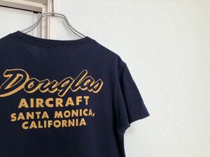 【送料込み】90sヴィンテージ 旧リアルマッコイズTHE REAL McCOY'S Douglas Aircraft ダグラスエアークラフトTシャツ sizeM 38