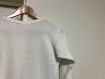 60sヴィンテージ MADE IN USAアメリカ製 ペニーズPennysタウンクラフトTOWNCRAFTサーマルロングTシャツsize M38-40刺繍タグ首リブダメージ_画像4