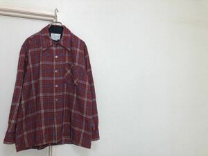 70sヴィンテージUSA古着Pacific Woolensウールチェックシャツsize L