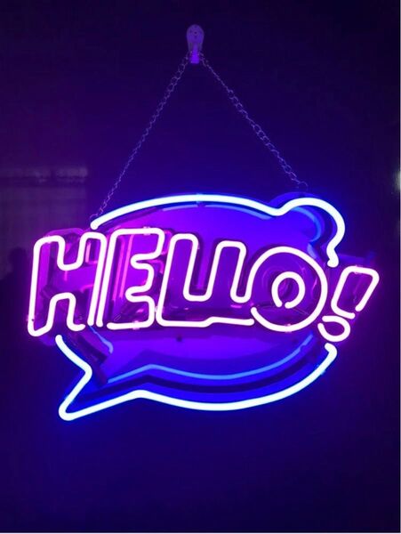 ネオンサイン HELLO! ネオン管 広告用看板 ディスプレイ 居酒屋 オーダーメイド 喫茶店 ギフト 省エネ アメリカン