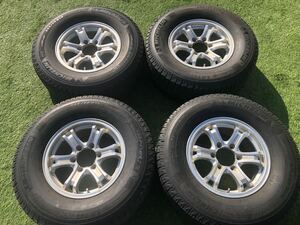 バリ溝　ミシュラン　スタッドレス　265/70R16 8.0mm WEDS KEELER 16インチ7.0J＋37 6穴PCD139.7 ランクル　プラド　FJ ハイエース　