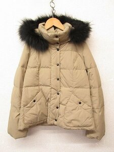 i3350:agnes b. Agnes B removal possibility fur attaching down jacket 36 blouson lady's / beige 