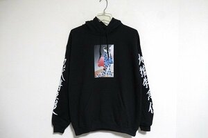 z11299:FLAGSTUFF（フラグスタフ） Delivery Hells 地獄特急便 スウェットパーカー（19AW-DH-06）黒/M