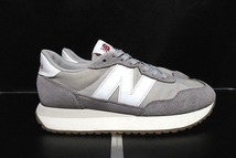 C0052：New Balance 237 スニーカー ニューバランス MS237GE グレー系 25.5cm レディース メンズ シューズ 靴_画像3