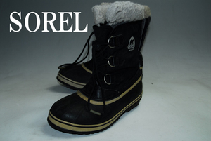 DSC4581◆驚愕の2222円～完全売り切り！ソレル/SOREL/24㎝/ハイ/黒/良品◆高級上質レザー/人気絶大！圧巻の存在感！名作王道モデル！