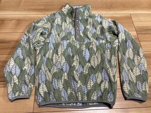 Patagonia パタゴニア p6 シンチラ　フリースジャケット　リーフ柄　レアカラー　９０Ｓ　ＸＳサイズ 厚手　ヴィンテージ