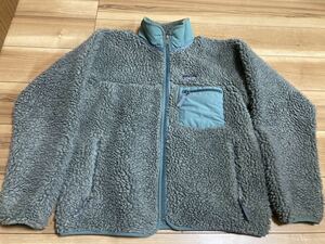 patagonia パタゴニア p6 レトロX クラシックレトロカーディガン　フリースジャケット　ボアジャケット　USA製　グレー　Ｍサイズ