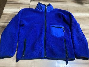 patagonia パタゴニア p6 レトロX クラシックレトロカーディガン　初期モデル　USA製　８０Ｓ　９０Ｓ　ブルーXレッド　Ｓサイズ　厚手