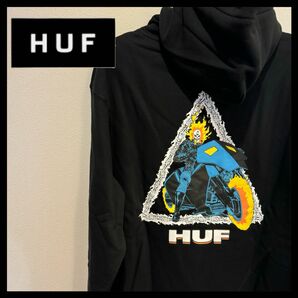 HUF ハフ　マーベル パーカー　フーディ　ゴーストライダー　人気　MARVEL コラボ