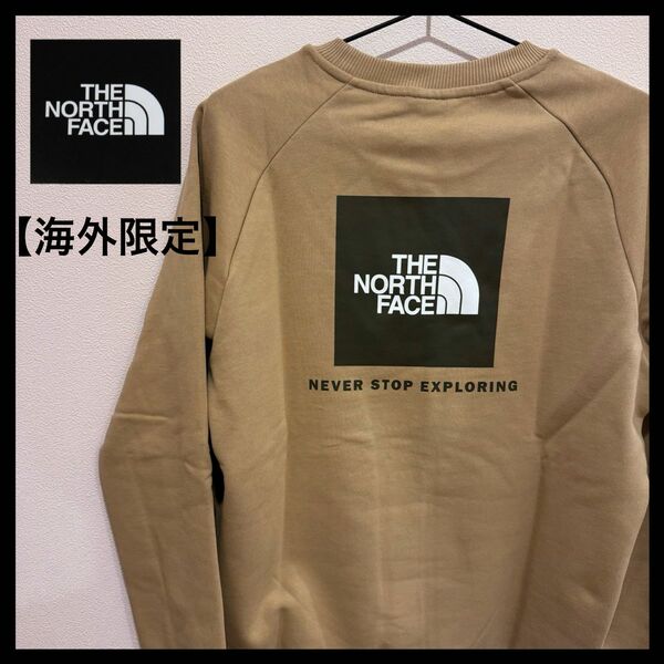 【海外限定・人気】ノースフェイス　スウェット　トレーナー　The North Face 海外モデル　レア　ベージュ