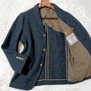 TOMORROWLAND トゥモローランド Harris Tweed ハリスツイード ツイードジャケット ブレザー メンズ M ネイビー 紺色 