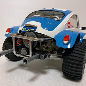 ダミーエンジン＆マフラー タミヤ ワーゲンオフローダー用 水平対向エンジン型 バハバグ baja bugの画像2