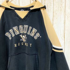 NHL Pittsburgh Penguins ピッツバーグ・ペンギンズ スウェット パーカー XL USA古着 アメリカ古着