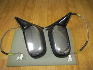  Nissan *Y31 Gloria Cedric brougham VIP door mirror side mirror left right set blue * blue lens used old car 