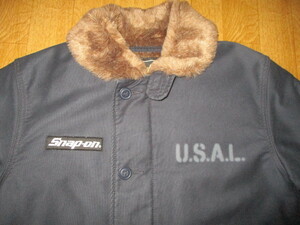  Snap-on special order limitation Alpha collaboration N-1 type navy protection against cold flight deck jacket size L beautiful used 