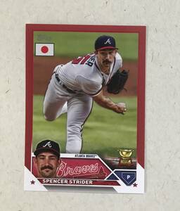 ５枚限定（1/5）パラレル　スペンサー・ストライダー　アトランタ　MLB　topps 2023 japan edition