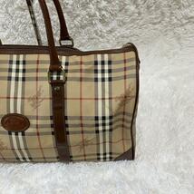 バーバリー　BURBERRY　ボストンバッグ　ショルダーバッグ　ハンドバッグ　2way PVC レザー　ノバチェック　ホースロゴ　大容量　旅行鞄_画像7