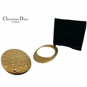 Christian Dior PARIS VINTAGEクリスチャンディオール パリス ヴィンテージ PURFUMS カナージュ コンパクトミラー ゴールド系 アーカイブ