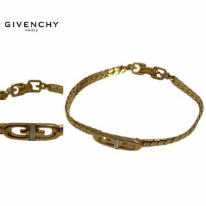 GIVENCHY PARIS VINTAGE ジバンシイ パリス ヴィンテージ 1980s ヴィンテージジュエリー GG チェーンブレスレット ゴールド アーカイブ