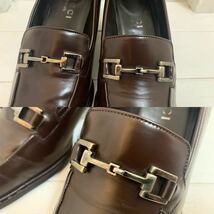 GUCCI VINTAGE グッチ ヴィンテージ MADE IN ITALY イタリア製 ホースビット ローファーレザーパンプス ダークブラウン 35.5 C アーカイブ_画像5