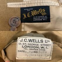 UK VINTAGE イギリスヴィンテージ J.C. Wells LTD LONDON.W.I. 70s 1972年 MADE IN UK ビスポーク チェスターコート キャメル アーカイブ_画像9