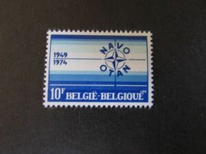 34　ベルギー；N.A.T.O.のエンブレム　1種完　1974-2