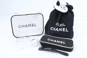 【3点】CHANEL シャネル コスメポーチ 化粧ポーチ 巾着 小物入れ ボトル 靴ベラ ノベルティ まとめ売り 9382-HA