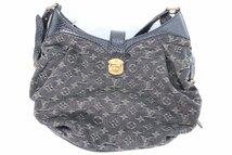 LOUIS VUITTON ルイヴィトン LV モノグラム デニム スライトリー ショルダーバッグ 肩掛け 斜め掛け 鞄 ノワール ブラック 黒系 0155-HA_画像1