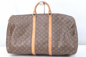 LOUIS VUITTON ルイヴィトン LV モノグラム キーポル55 ブラウン ハンド ボストンバッグ 旅行 手持ち レディース メンズ かばん 鞄 9467-HA