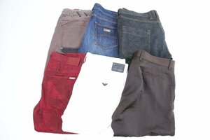 【6点】ARMANI アルマーニ ジーンズ デニム 長ズボン EXCHANGE COLLEZIONI JEANS EMPORIO 34 40 他 メンズ まとめ売り 0565-NA