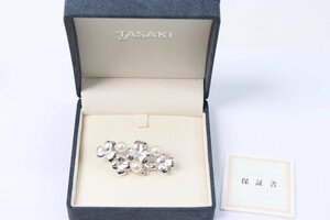 TASAKI タサキ 田崎真珠 ブローチ シルバー パール 四つ葉 ファッション アクセサリー 0535-B