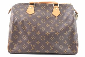 LOUIS VUITTON ルイヴィトン LV モノグラム スピーディー30 ブラウン ミニ ボストン ハンド 手持ち 手提げ バッグ 鞄 南京錠 男女 0892-HA