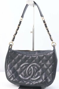 CHANEL シャネル ココマーク チェーン ワンショルダー バッグ 肩掛け 鞄 レザー ゴールド金具 ブラック 黒 レディース 女性 かばん 9959-HA