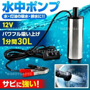 水中 ポンプ 12V ワニクリップ クランプ スイッチ付 小型 給水 排水 海水 水槽 電動 汚水 散水 排水 釣り 静音 キャンプ シャワー E327