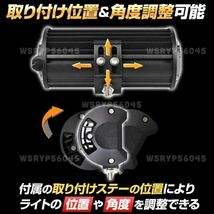 ワークライト LED 作業灯 12V 24V トラック 車 投光器 前照灯 投光器 船舶 灯 デッキ ライト 120W 240W 防水 防塵 ホワイト 白 2個 F365WH_画像7