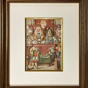 【特価】 ≪ 不思議の国のアリス ≫ アンティークオリジナル木版画 THE NURSERY ALICE 1889年 SIR JOHN TENNIEL