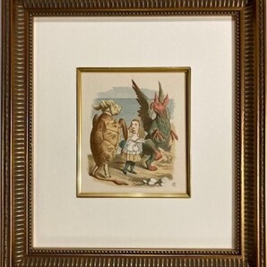 【特価】 ≪ 不思議の国のアリス ≫ アンティークオリジナル木版画 WHO STOLE THE TARTS 1889年 SIR JOHN TENNIEL
