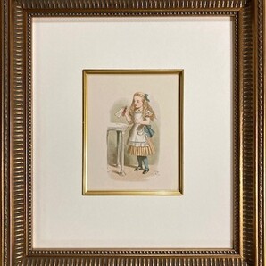 【特価】 ≪ 不思議の国のアリス ≫ アンティークオリジナル木版画 HOW ALICE GREW TALL 1889年 SIR JOHN TENNIEL