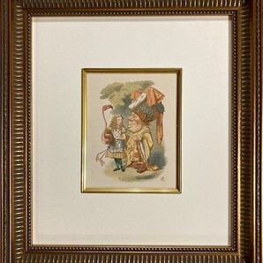 【特価】 ≪ 不思議の国のアリス ≫ アンティークオリジナル木版画 THE LOBSTER-QUADRILLE 1889年 SIR JOHN TENNIEL