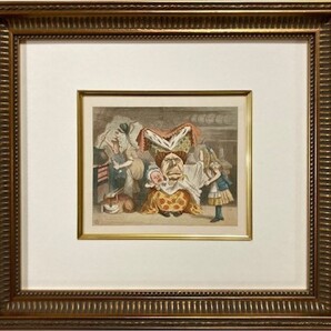【特価】 ≪ 不思議の国のアリス ≫ アンティークオリジナル木版画 THE PIG-BABY 1889年 SIR JOHN TENNIEL