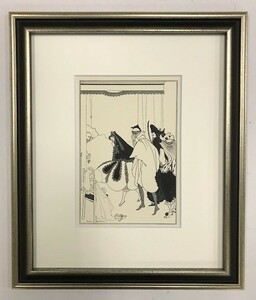 【特価】　≪　　オーブリー・ビアズリー　　≫　　オリジナルラインブロック　　THE　DEATH　OF　PIERROT　　1900年　　AUBREY　BEARDSLEY