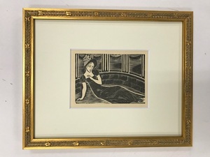 【特価】　≪　　藤田嗣治　　≫　　オリジナル木版画 　　ⅩⅤ　　 1925年　　ROI PAUSOLE　　レオナールフジタ