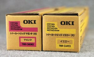 Ｋ★ＯＫＩ(沖データ)◇純正トナー TNR-C4KM2/TNR-C4YM2（マゼンタ・イエロー）２本セット◇未使用品