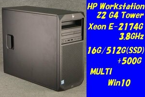 O●HP●Z2 G4 Tower●Workstation●Xeon E-2174G(3.8GHz)/16G/512G(SSD)+500G/MULTI/Win10●1